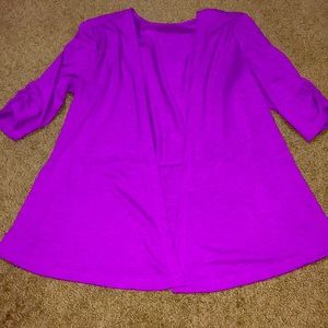 Top Petite Small purple top - like a light jacket EUC